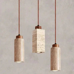 Modern Travertine Pendant Light Zenvia Essentials