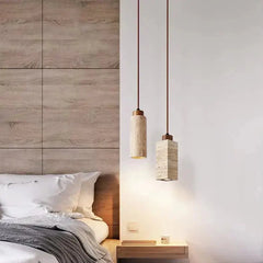 Modern Travertine Pendant Light Zenvia Essentials