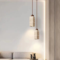 Modern Travertine Pendant Light