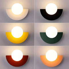 Zenvia Essentials Nordic Semicircle Wall Lights in various colors