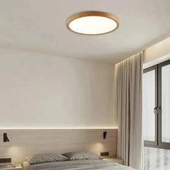 Zenvia Essentials Ultrathin Circular Ceiling Light in a modern bedroom setting