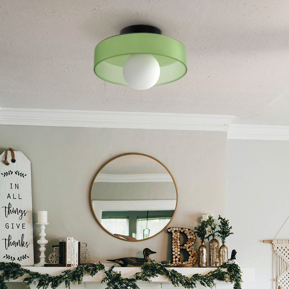 Modern Round Glass Ceiling Light