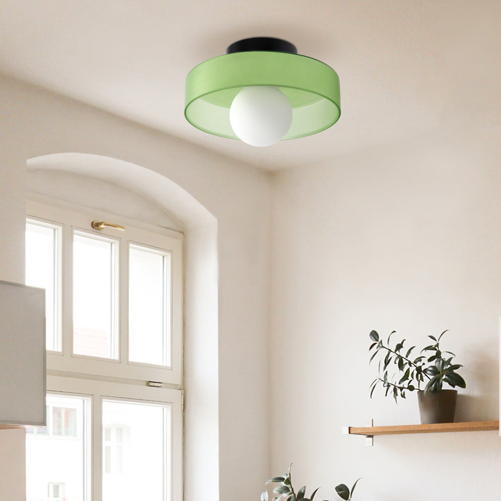 Modern Round Glass Ceiling Light
