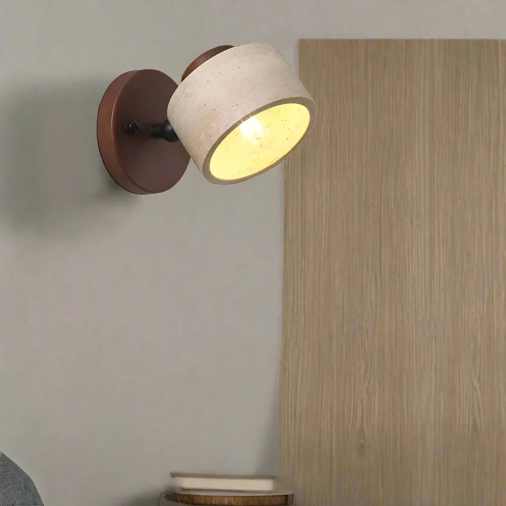 Minimalist Travertine Stone LED Wall Light