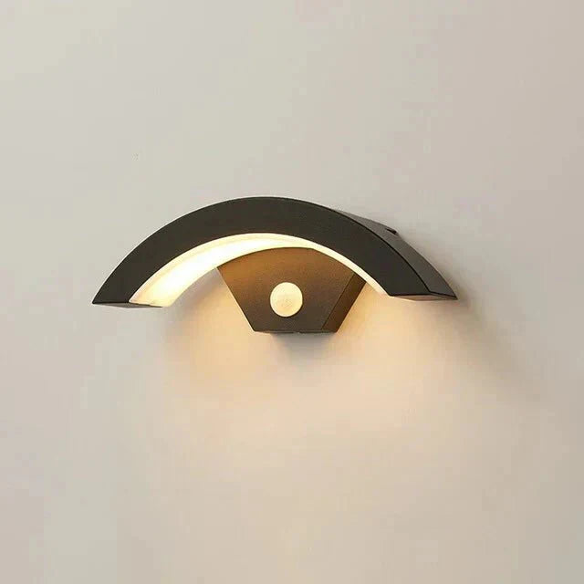 Modern Curved LED Motion Sensor Wall Light