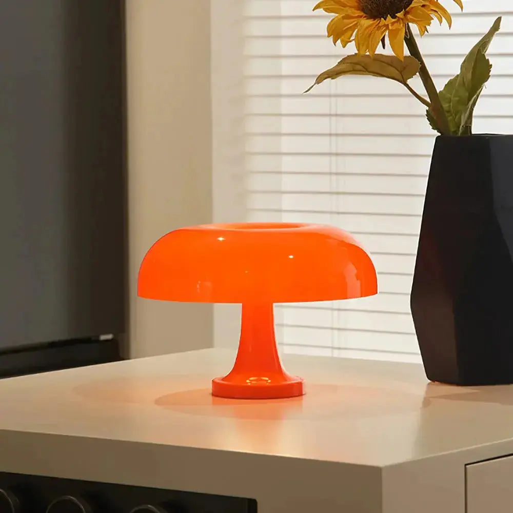 Zenvia Essentials Classic Mushroom Italian LED Lamp on a kitchen countertop