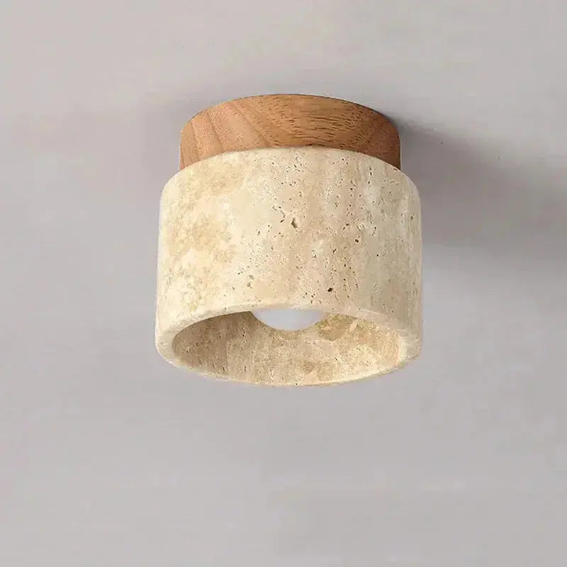 Zenvia Essentials Creative Cream Style Ceiling Light on wooden base