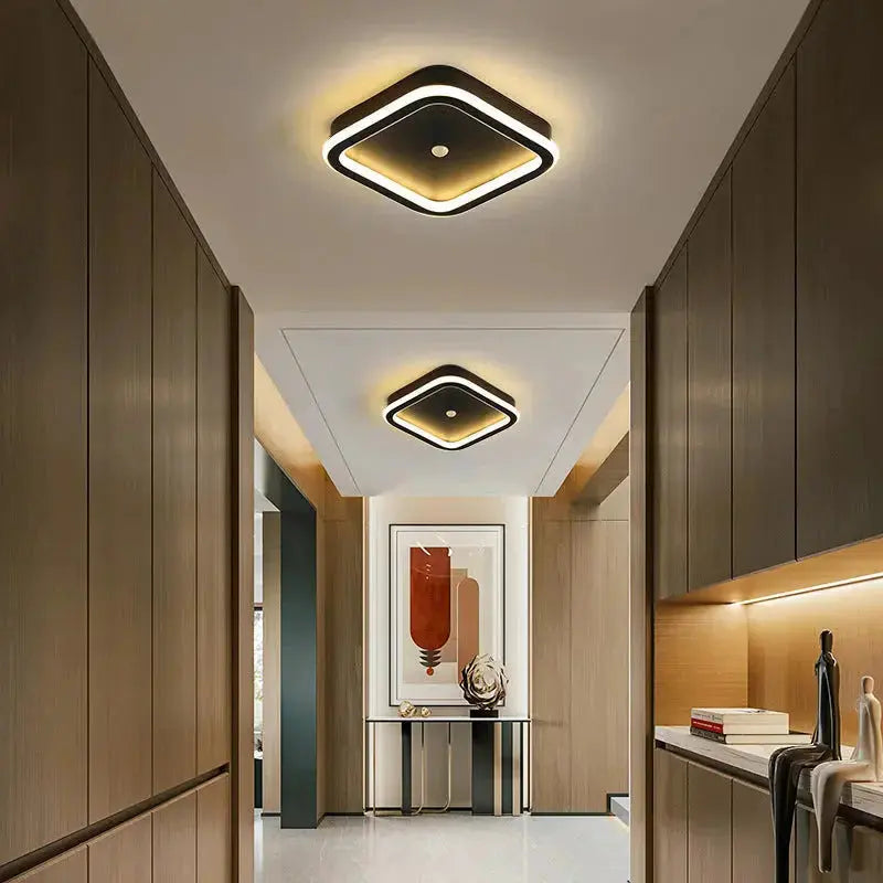 Zenvia Essentials Human PIR Motion Sensor LED Ceiling Light For Bedroom in a modern hallway