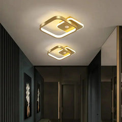 Zenvia Essentials Human PIR Motion Sensor LED Ceiling Light For Bedroom with gold finish