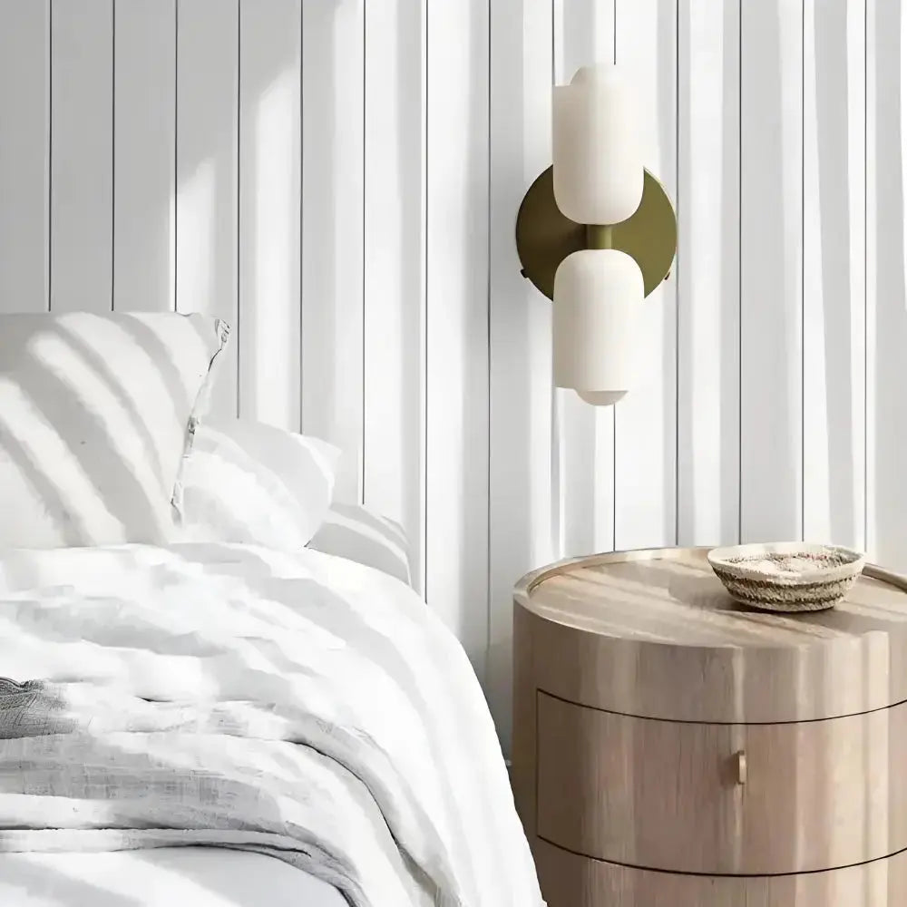 Zenvia Essentials Modern Up Down Acrylic Wall Light on a white wall