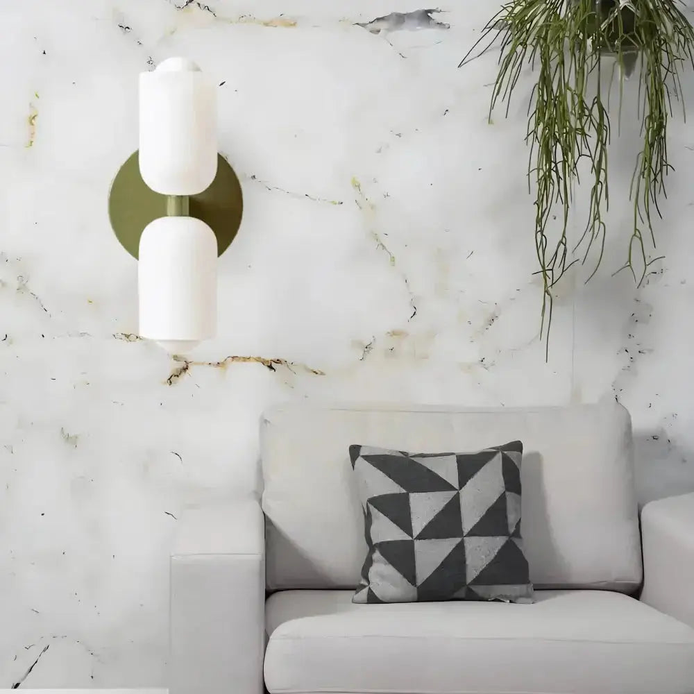 Zenvia Essentials Modern Up Down Acrylic Wall Light in a modern living room setting
