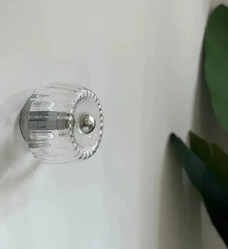 Zenvia Essentials Nordic Bauhaus Wall Lights glass door knob on white wall