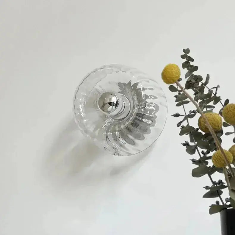 Zenvia Essentials Nordic Bauhaus Wall Lights with clear glass and modern design on a white wall