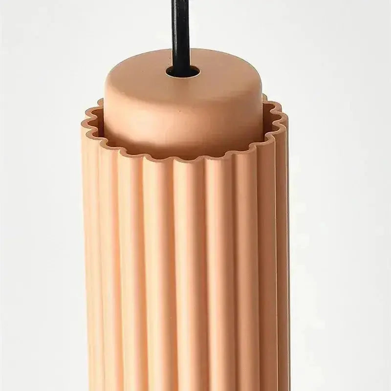 Zenvia Essentials Nordic Minimalist Pendant Light with beige cap and black cord