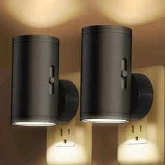 Zenvia Essentials Plug-in LED Wall Lights for Bedroom mounted on beige wall