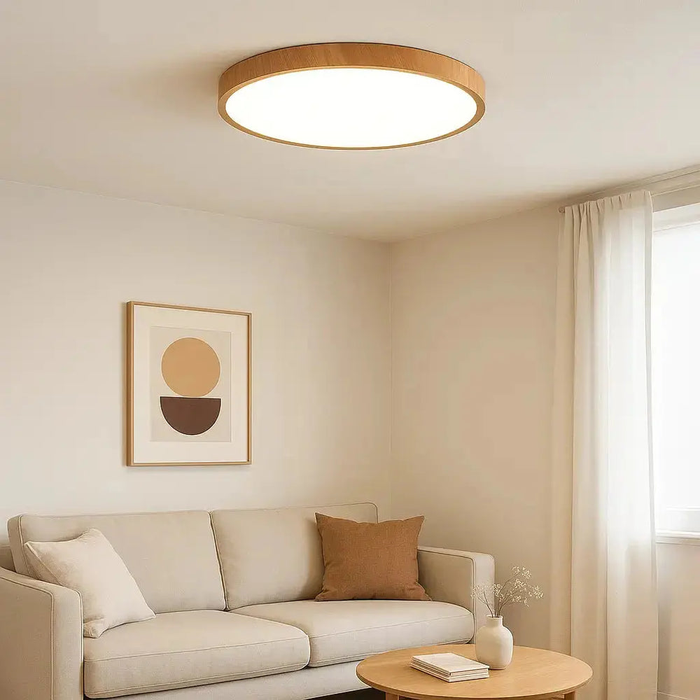 Zenvia Essentials Ultrathin Circular Ceiling Light with white shade